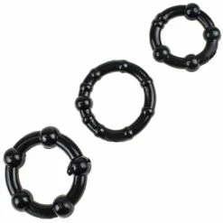 Hot Sale 😉 Bondara&Sex Rock Hard Set Of Three Cock Rings 🎉
