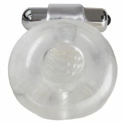 Outlet ⭐ Bondara Clear Textured Vibrating Cock Sleeve With Ball Strap 🎉 -Male sex toys Sale unnamed file 1175