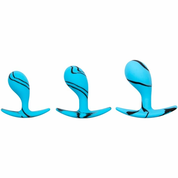 Promo 🎁 Mon Amour Blue Marble Silicone P-Spot Plug - 2.2, 2.5 Or 3 Inch 🔔 2 Promo 🎁 Mon Amour Blue Marble Silicone P-Spot Plug - 2.2, 2.5 Or 3 Inch 🔔 - Image 2