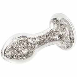 Brand new 🔔 Glacier Glass Silver Sparkler Jewelled Butt Plug - 4 Inch 🔥 -Male sex toys Sale unnamed file 335