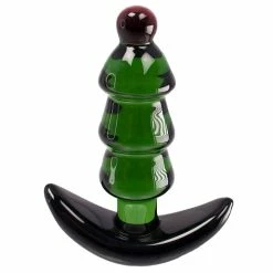 Discount ✨ Bondara&Sex 🎁 Christmas Tree Glass Butt Plug ? 4.5 Inch 😉
