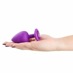 Best Pirce 👍 Bondara&Sex Bejewelled Purple Silicone Butt Plug ? 2.5, 3 Or 3.5 Inch ❤️ -Male sex toys Sale unnamed file 451