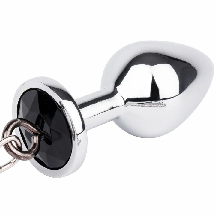 Brand new 😉 Bondara&Sex Bejewelled Black Metal Butt Plug With Leash - 3.2 Inch 👏 2 Brand new 😉 Bondara&Sex Bejewelled Black Metal Butt Plug With Leash - 3.2 Inch 👏 - Image 2