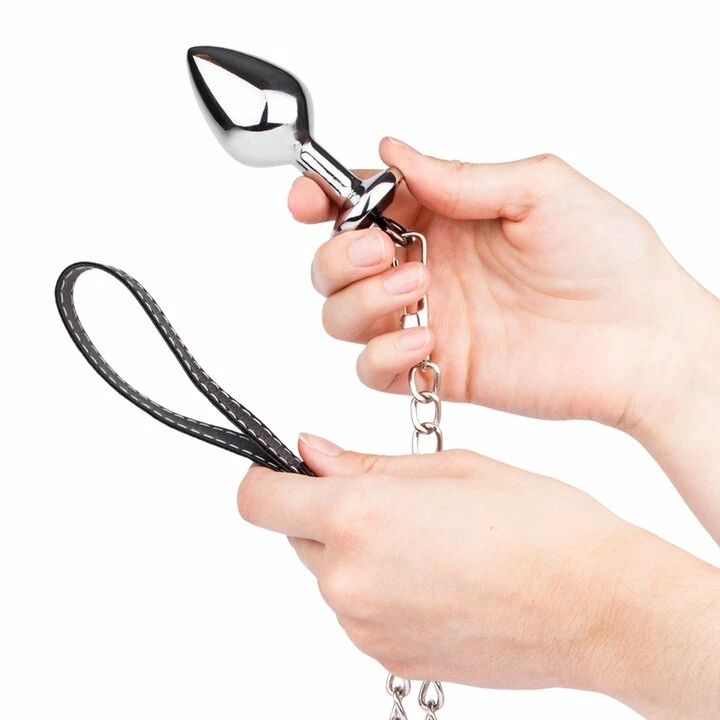 Brand new 😉 Bondara&Sex Bejewelled Black Metal Butt Plug With Leash - 3.2 Inch 👏 4 Brand new 😉 Bondara&Sex Bejewelled Black Metal Butt Plug With Leash - 3.2 Inch 👏 - Image 4