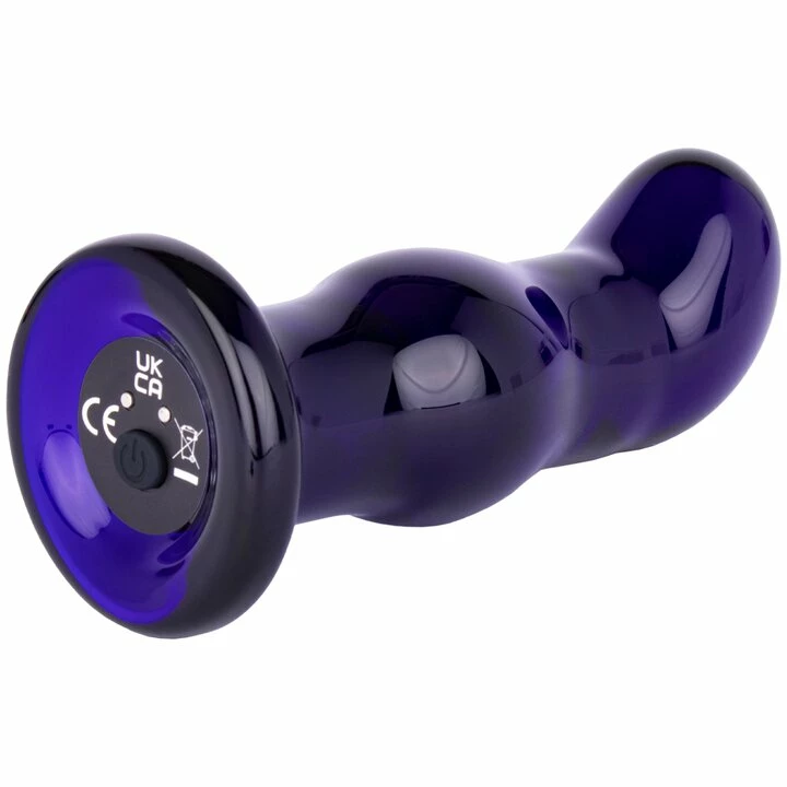 Best Sale ⭐ Glacier Glass Midnight Blue 10 Function Vibrating Butt Plug - 4.5 Inch ✨ 2 Best Sale ⭐ Glacier Glass Midnight Blue 10 Function Vibrating Butt Plug - 4.5 Inch ✨ - Image 2