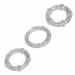 Flash Sale 😉 Bondara Set Of Three Clear Variety Cock Rings 🛒