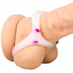 Deals 🤩 Bondara Confetti Silicone Double Cock Ring ⌛ -Male sex toys Sale unnamed file 975